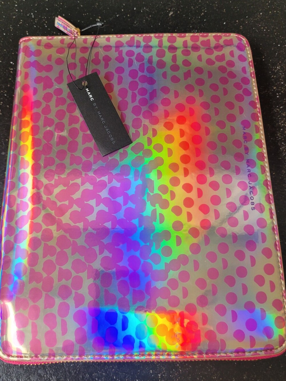 Marc by Marc Jacobs Iridescent Pink Leopard-Print IPad/Tablet Case Retails $138